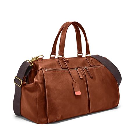 fossil travel bags|fossil leather overnight bag.